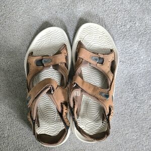 Columbia Men Leather Brown and White Sandals Size US 11